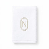 DH Oval Monogram Embroidered Fingertip Towel