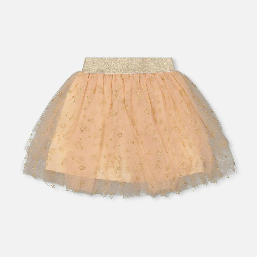 Multi Layer Glittering Mesh Skirt