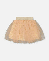 Multi Layer Glittering Mesh Skirt