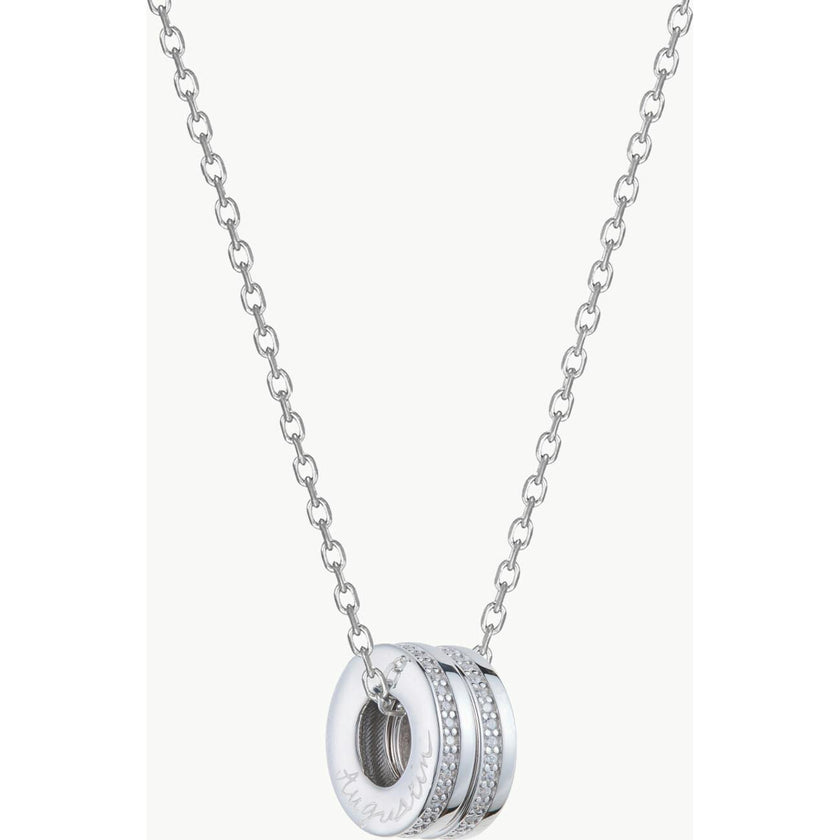 Personalized Crystal Unity Name Necklace, Sterling Silver