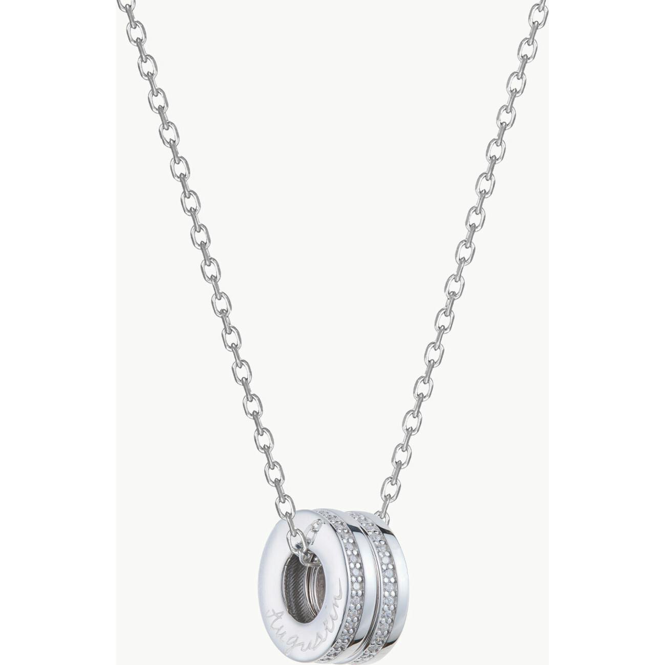 Personalized Crystal Unity Name Necklace, Sterling Silver