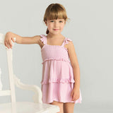 Caroline Dot Smocked Babydoll Dress