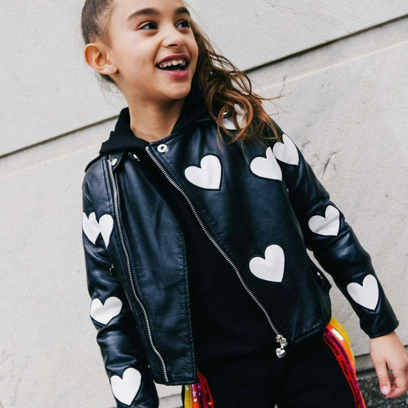 I Heart You Vegan Leather Jacket