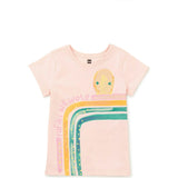Rainbow Graphic Tee, Pink