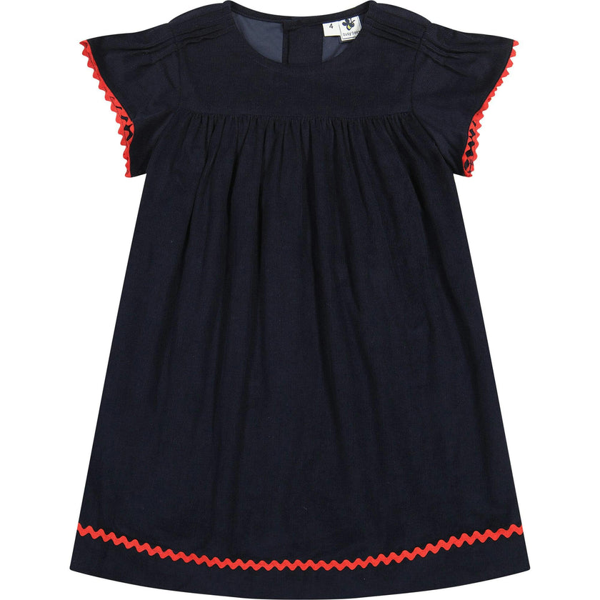 Olivia Corduroy Short Sleeve A-Line Dress
