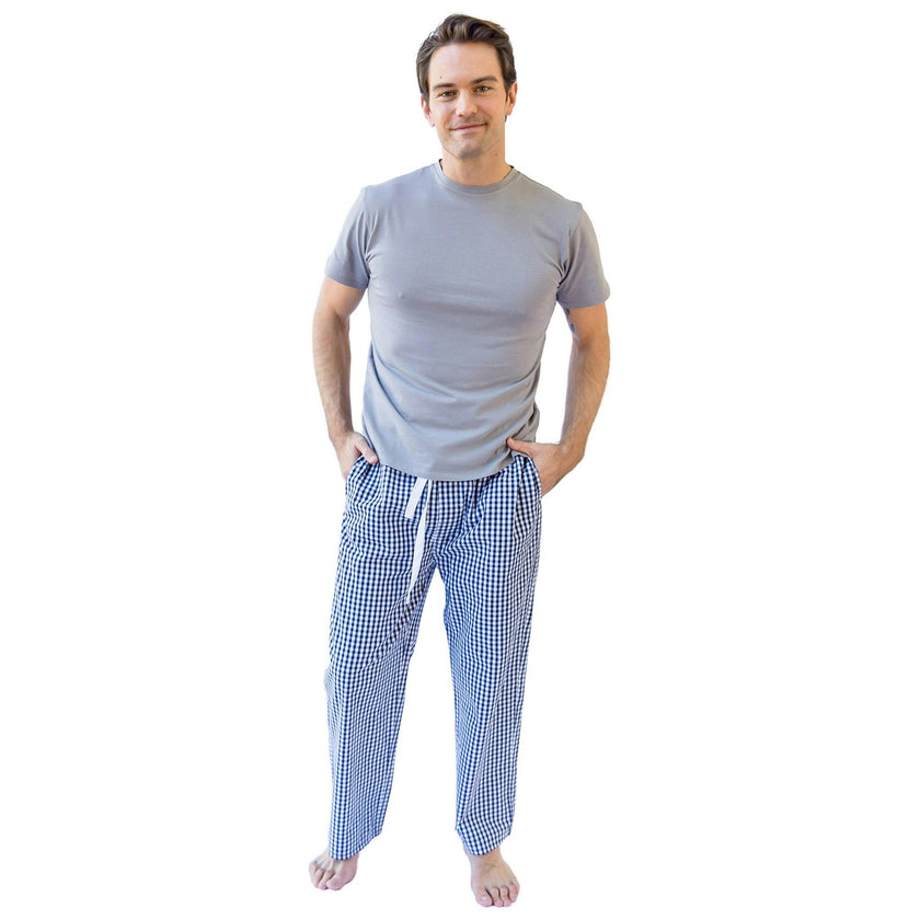 Men's Hepburn Gingham Navy PJ Pants