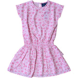 Leopard Hearts Tween Smock Waist Dress