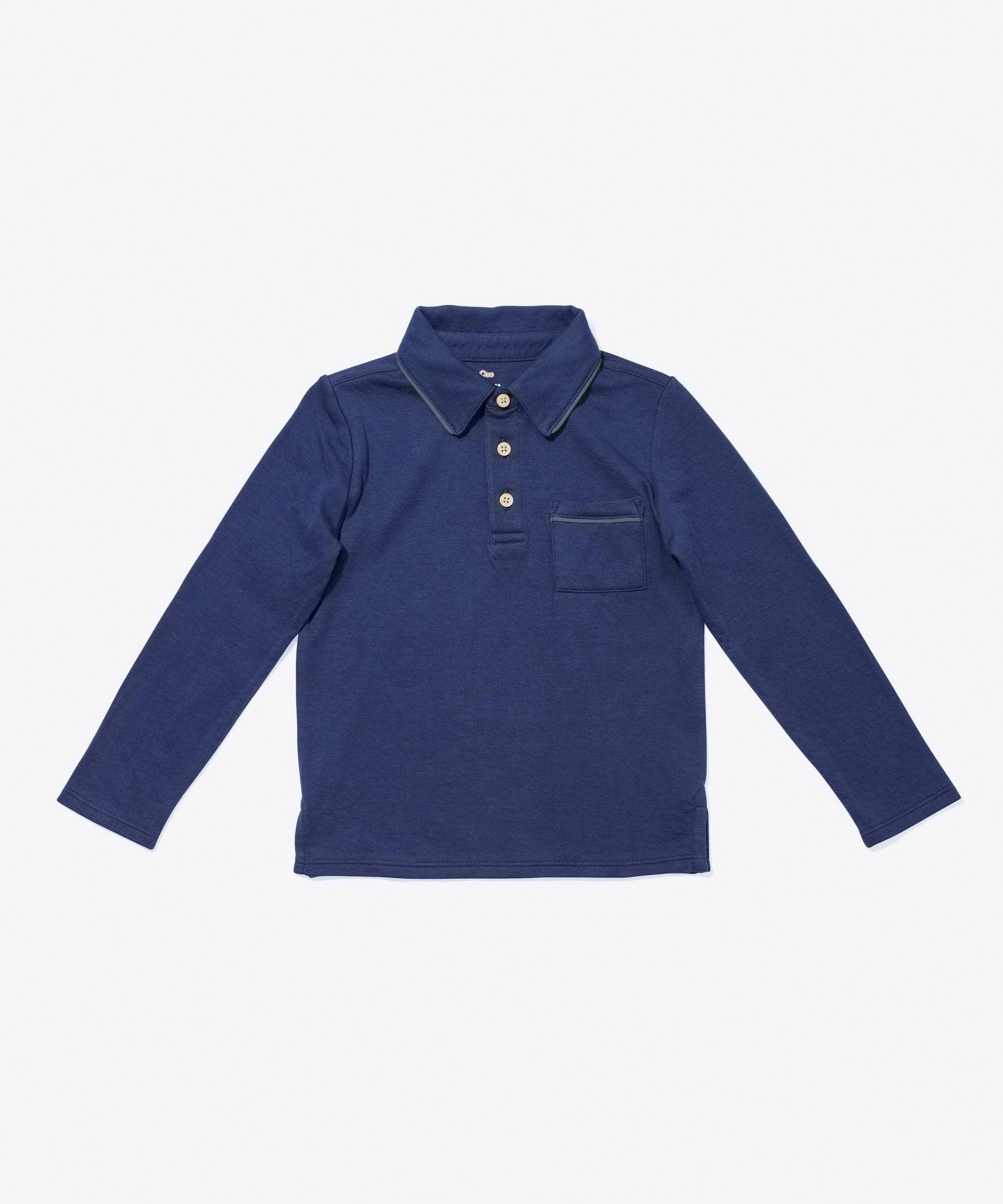 Parker Polo, Navy with Navy Piping