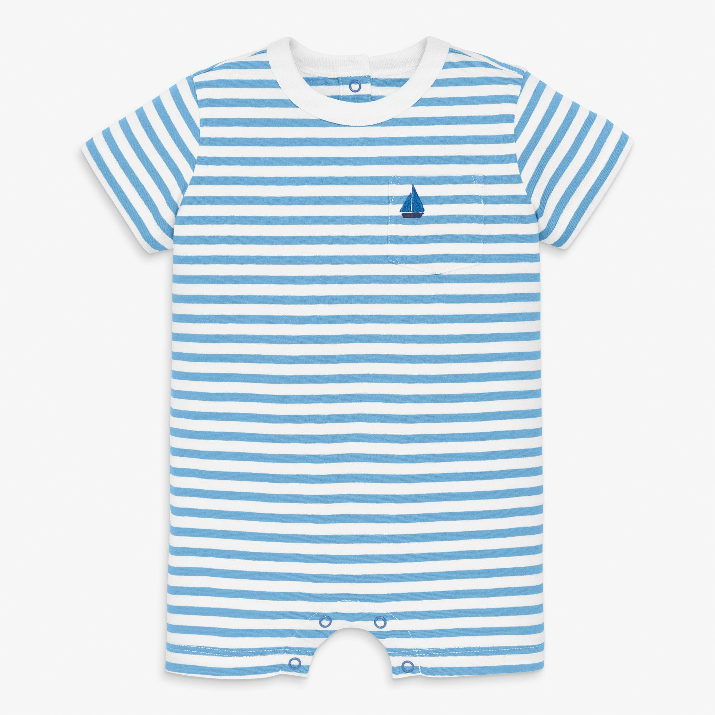 Baby embroidered stripe pocket shortie