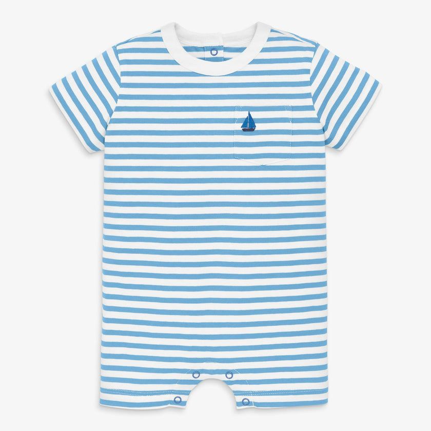 Baby embroidered stripe pocket shortie