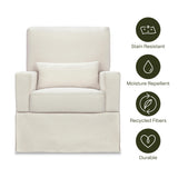 Crawford Recliner and Swivel Glider in Performance Cream Eco-Weave