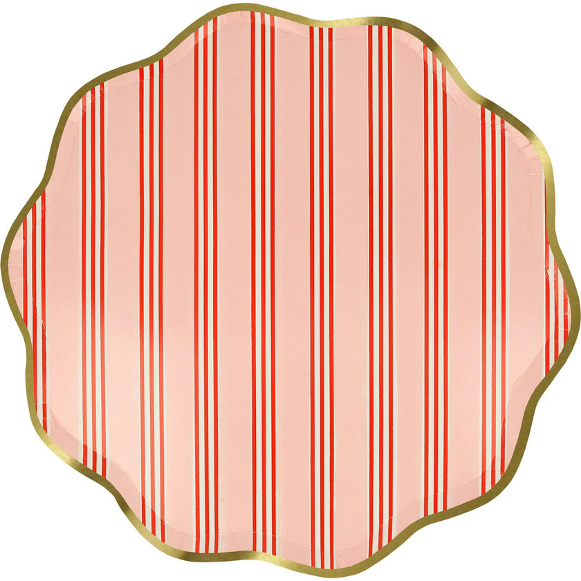 Festive Stripe Dinner Plates