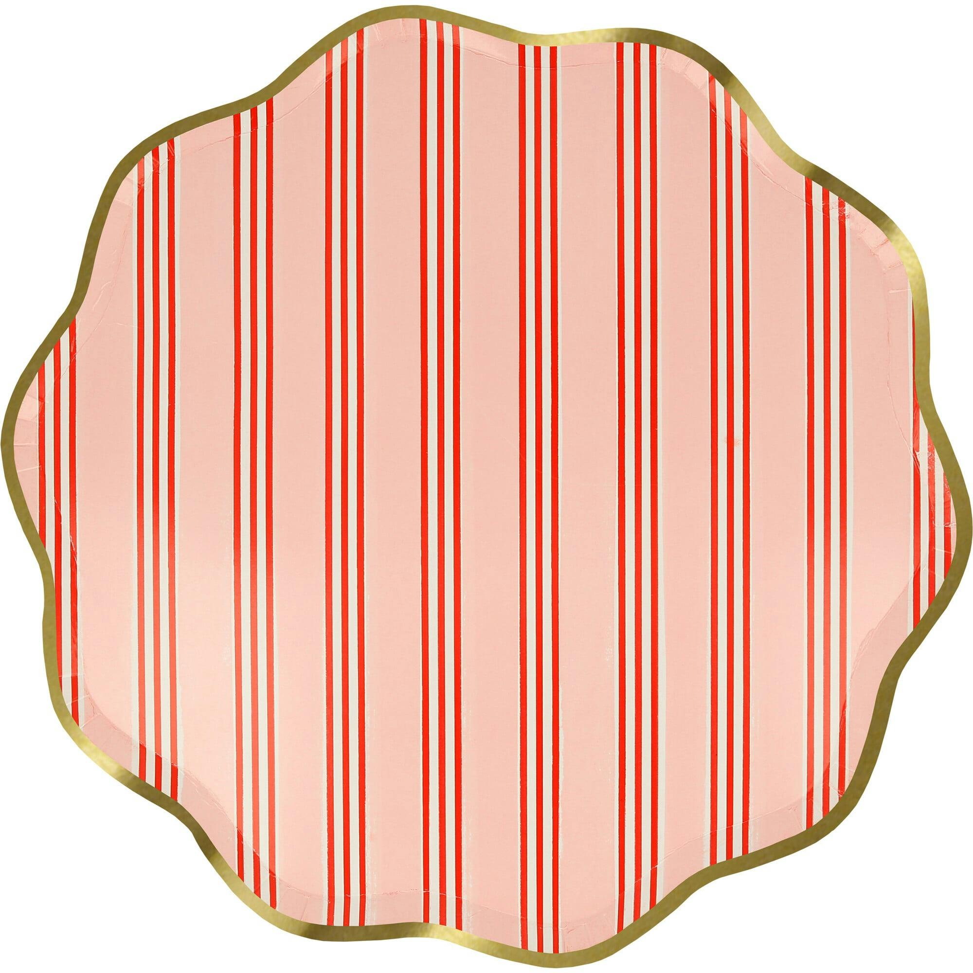 Festive Stripe Dinner Plates