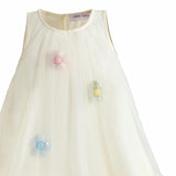 Cream Alessia Floral Tulle Dress