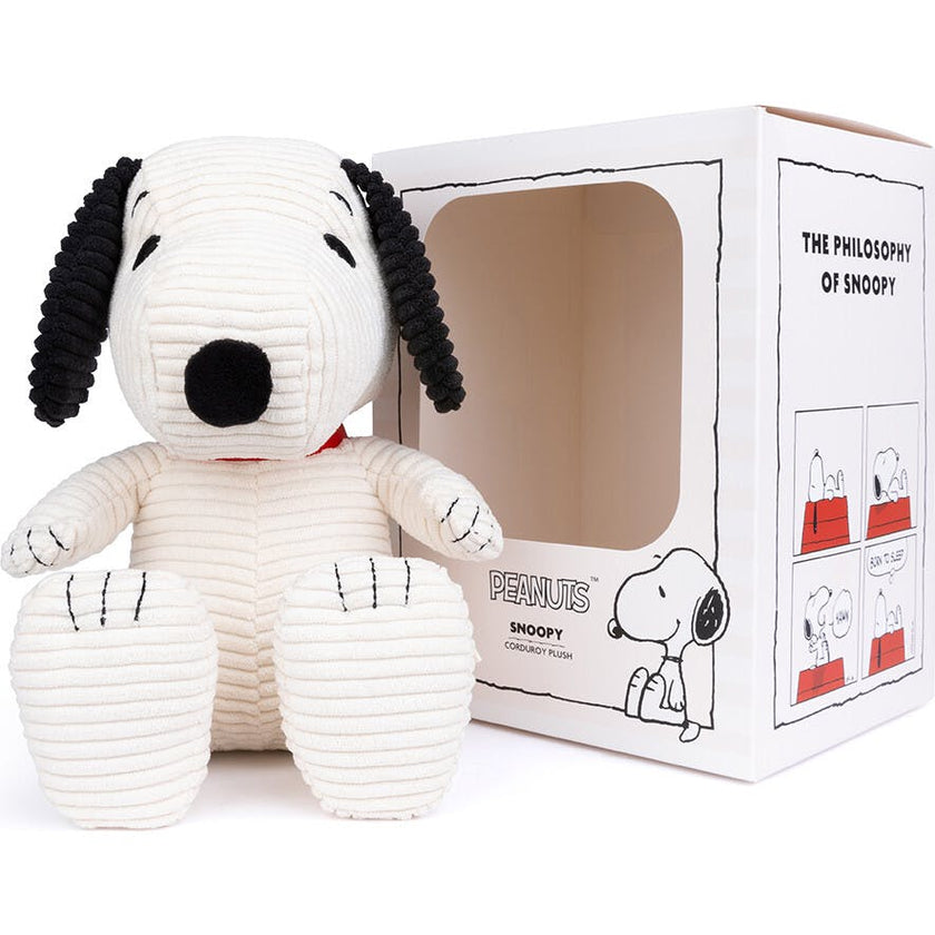 PEANUTS SNOOPY Sitting Corduroy Cream in Giftbox 11"