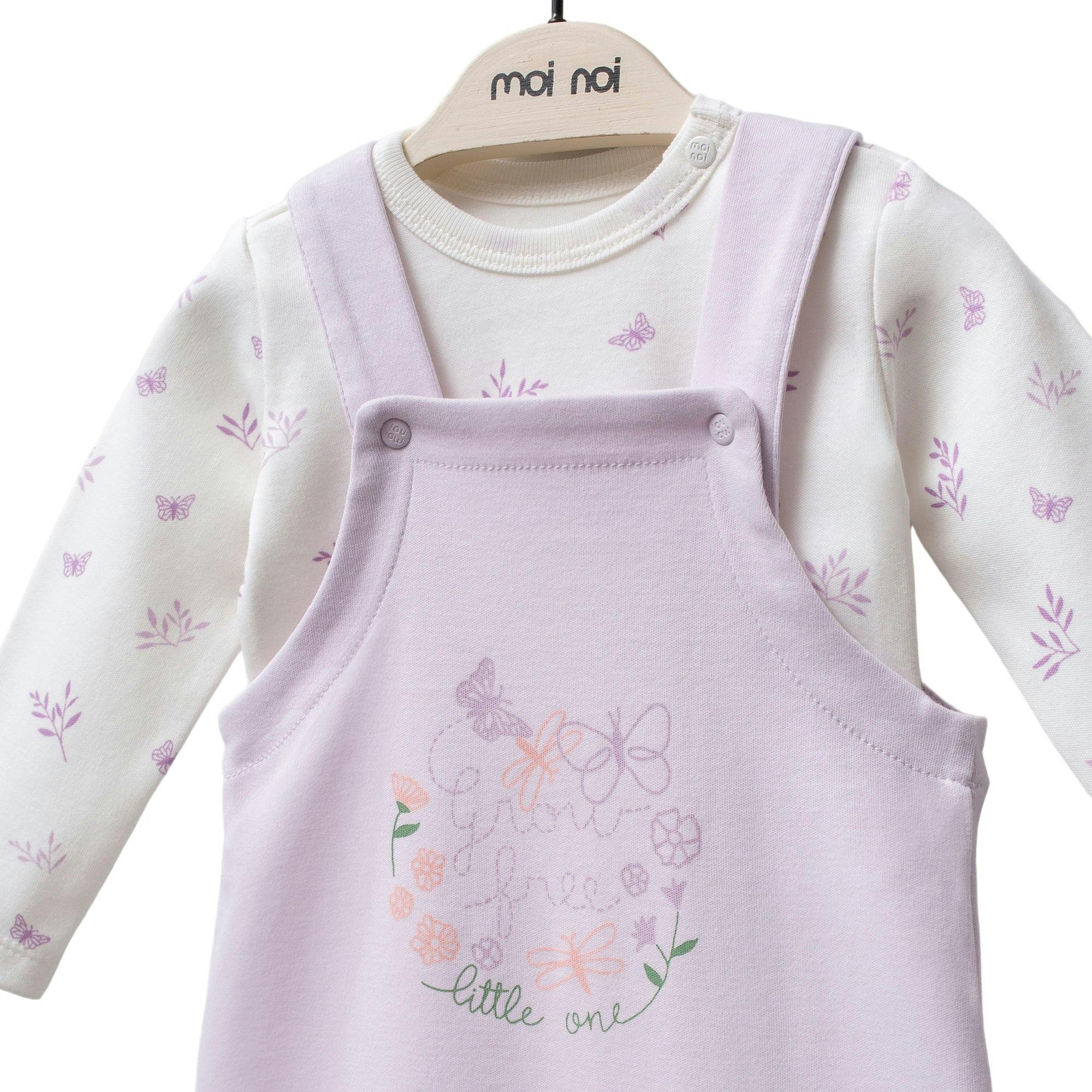 Liliac Growing Butterfly One-Piece Set