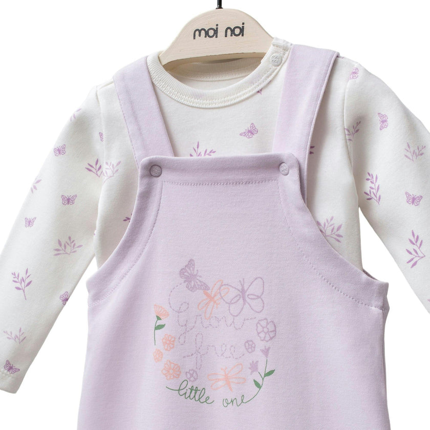 Liliac Growing Butterfly One-Piece Set