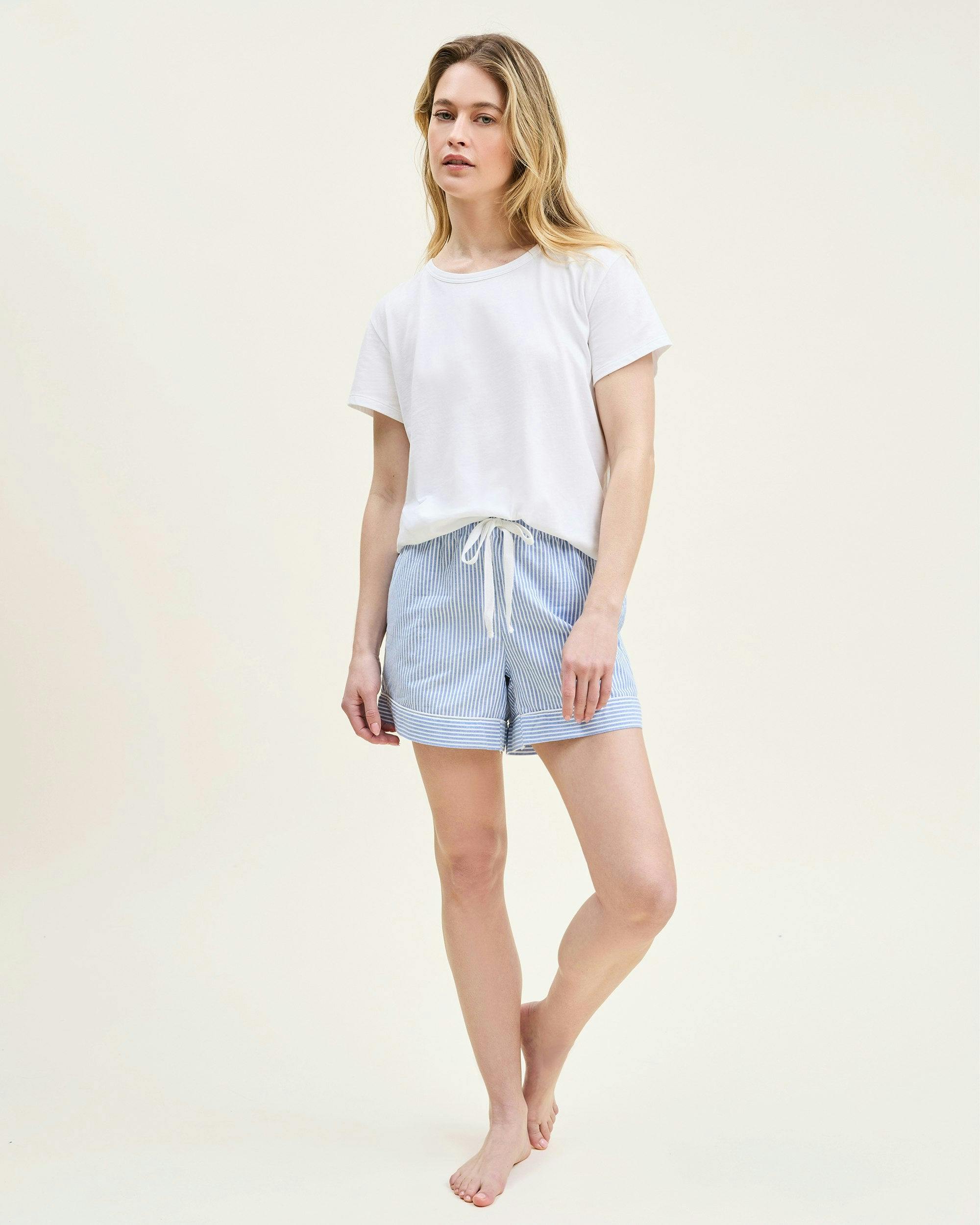Women's Pima Essential Crew Neck Tee in White