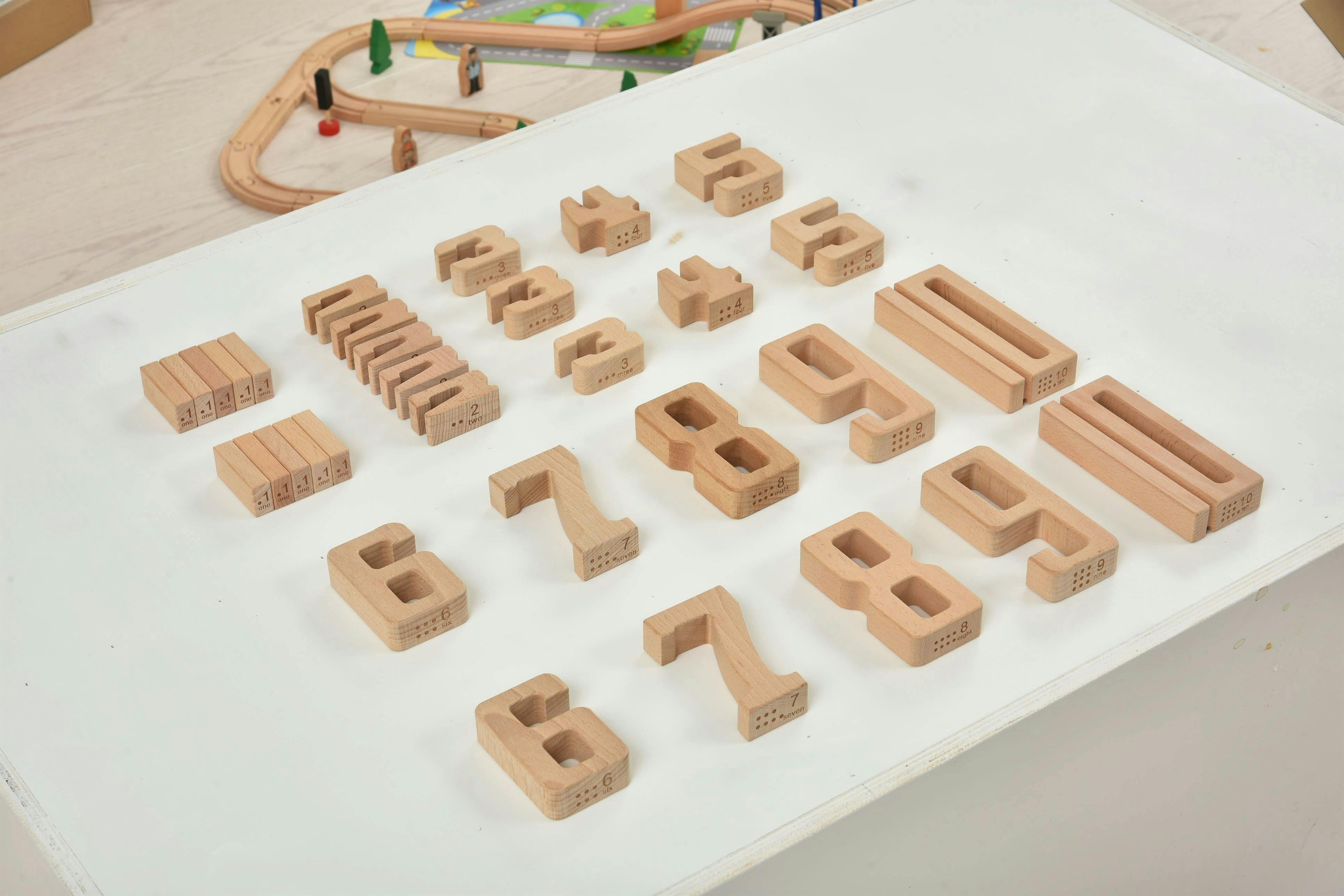 Avenlur Montessori Wooden Number Height Blocks – Self-Correcting Math Learning Set