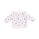 Violetta Floral - V-Ruffle Sweatshirt