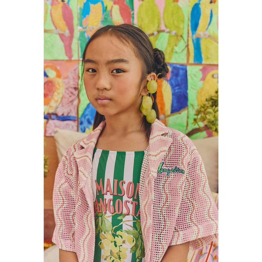 WAVY MESH SHIRT LIGHT PINK