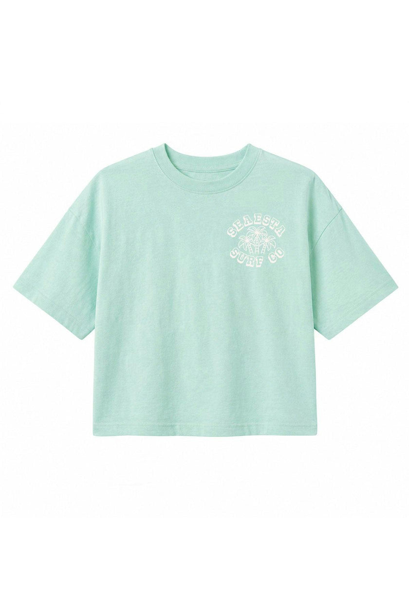 Cropped Boxy Palm Tee / Sea Green