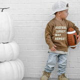 Football Turkey Nap Repeat Thanksgiving Sweatshirt