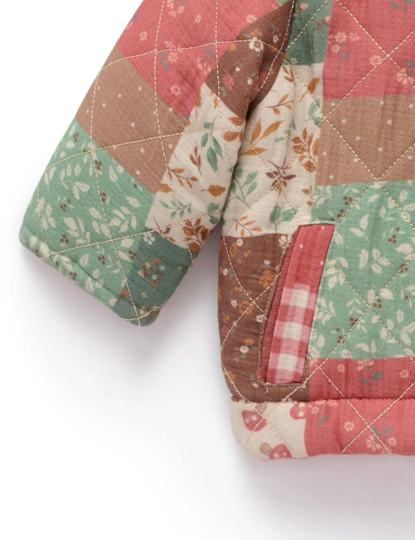 Reversible Quilted Jacket Patchwork Print