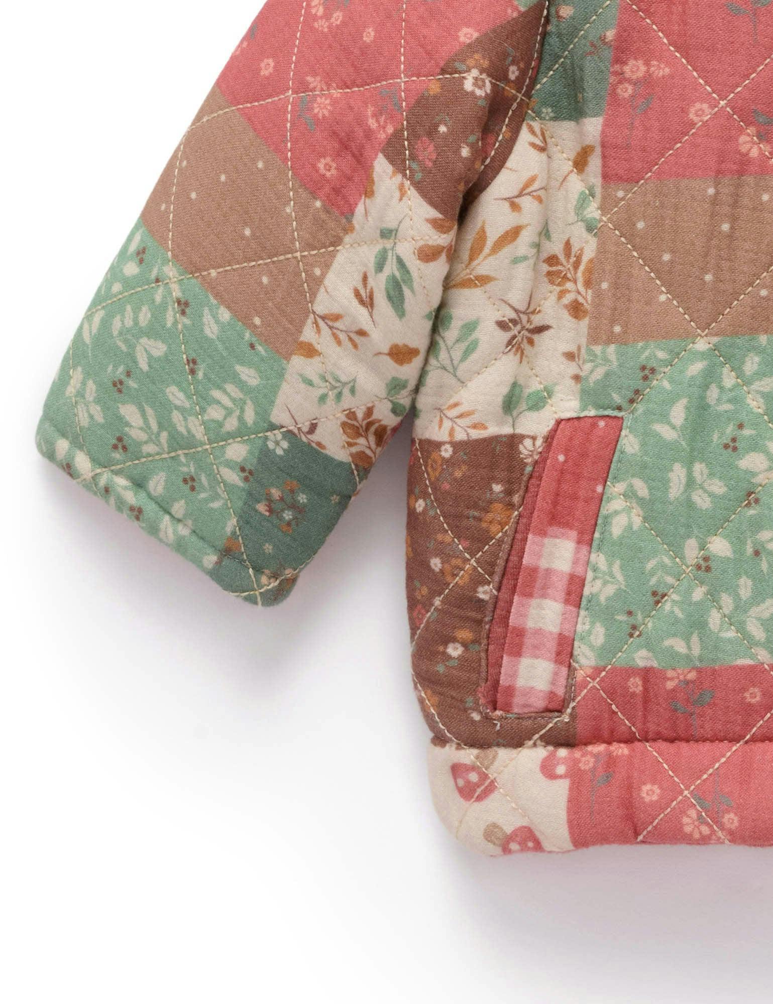 Reversible Quilted Jacket Patchwork Print