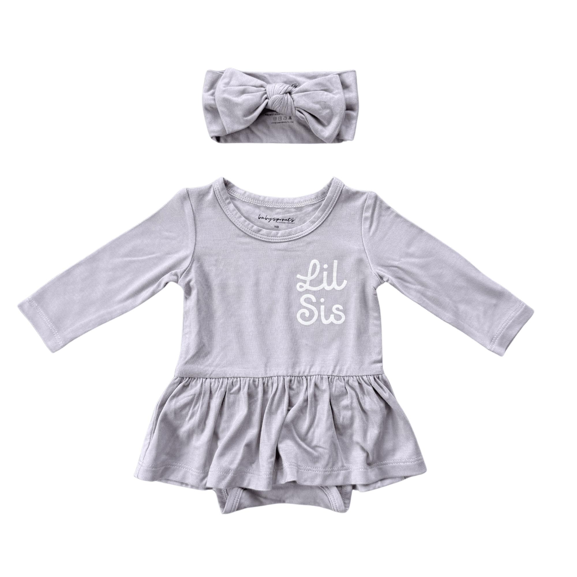 Girl's Bodysuit Dress Set Winter Floral