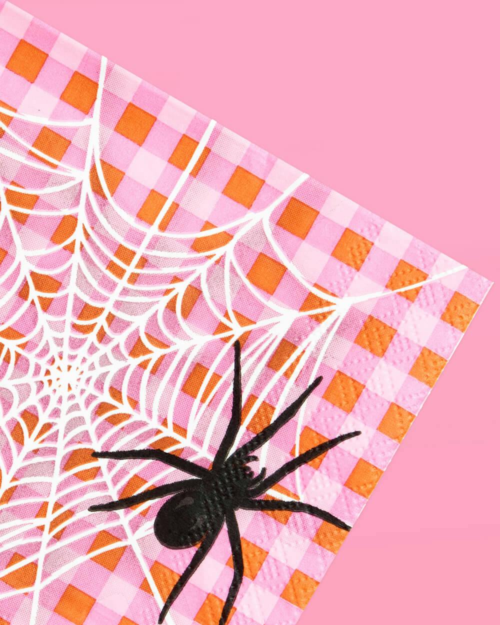 Pink Halloween Napkins - 25 cocktail napkins