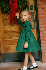 Mini Christmas Tree Dress in Emerald