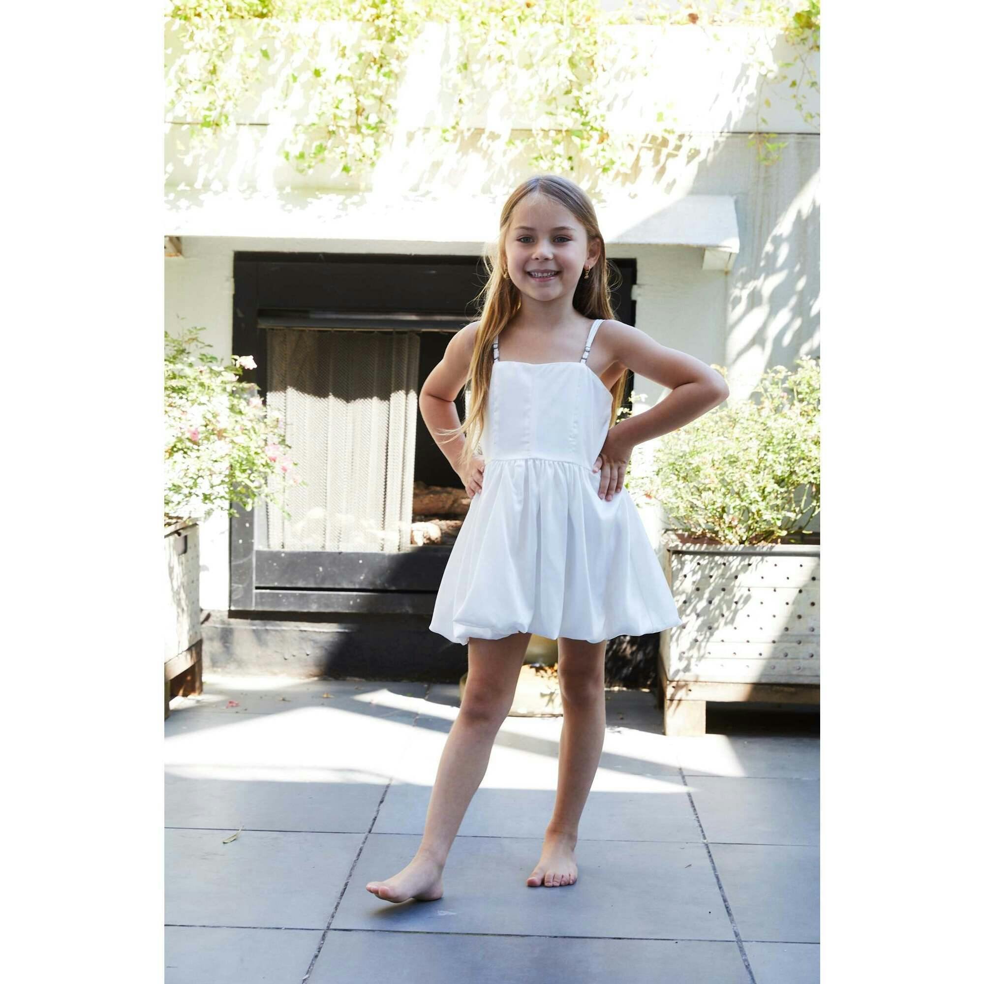 Bailey White Rose Satin Ballet Dress