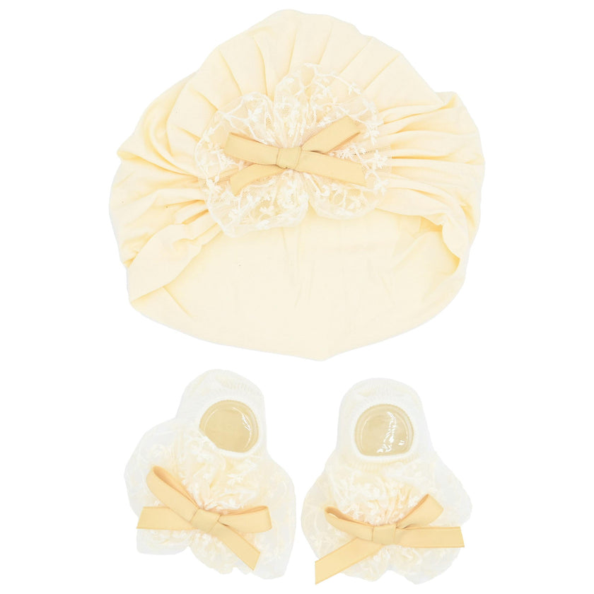 Yellow Lace Bow Ribbon Set