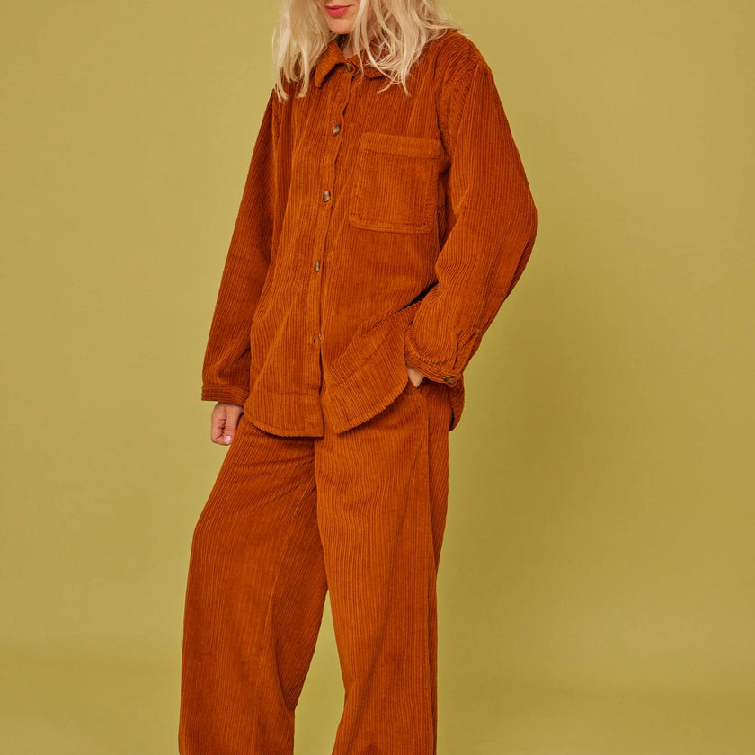 Adult Jagger Rust Cord Overshirt