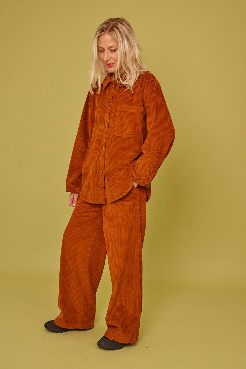 Adult Jagger Rust Cord Overshirt