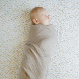 Organic Cotton Muslin Swaddle Blanket - Driftwood