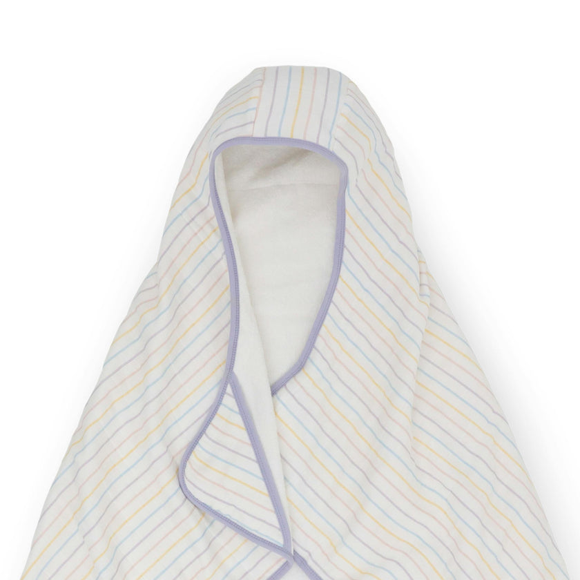 Toddler Hooded Towel - Unicorn Stripe