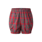 Tartan Button-Front Dress and Bloomers