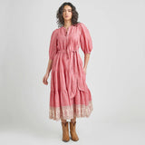 Womens Pintuck Indira Dress - Small Paisley