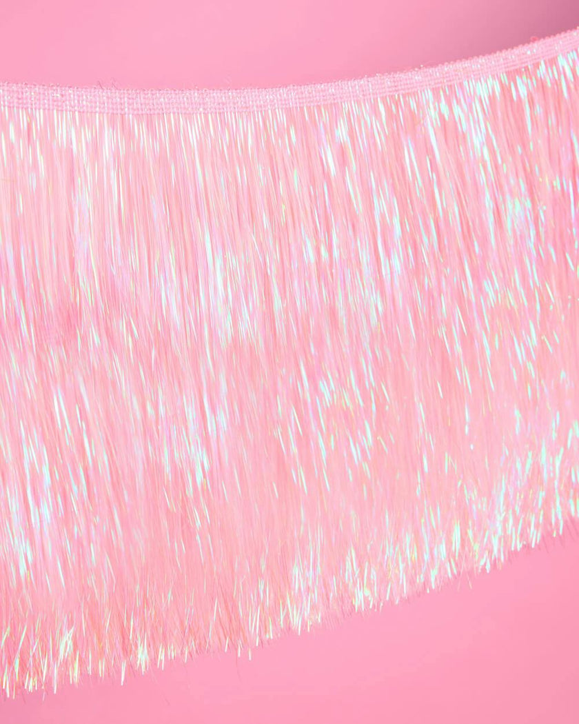 Pretty in Pink Fringe - light pink fringe banner