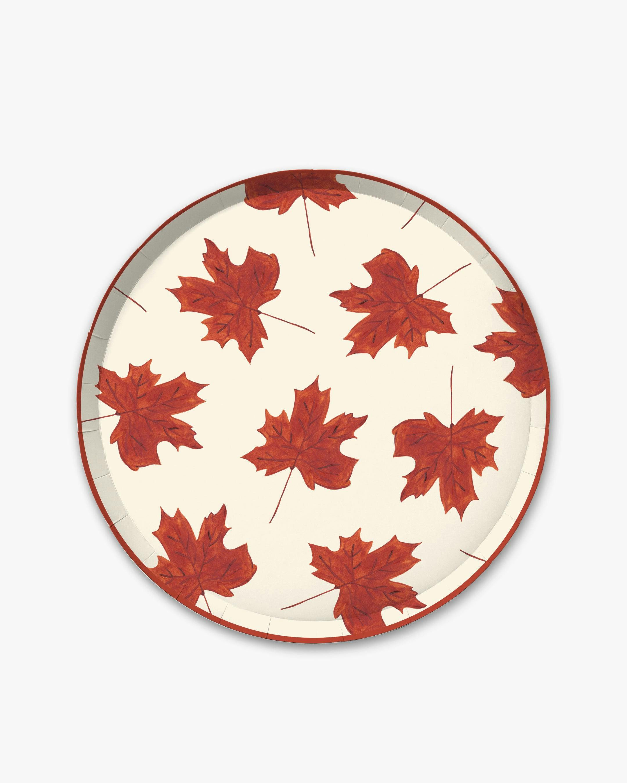 October Dinner Plate Set in Maple Leaf
