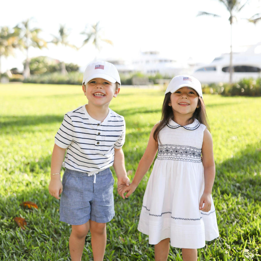 American Flag Bow Baseball Hat (Youth, Junior)