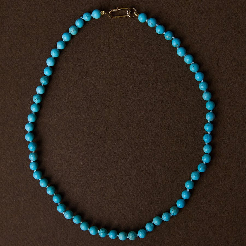 Turquoise Knotted Gemstone Strand