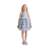 Blue Arabella Glitter Ruffle Dress