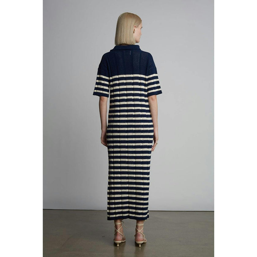 EMMIE STRIPE DRESS | NAVY + IVORY STRIPE