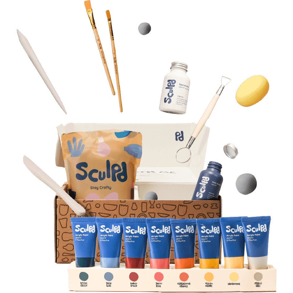 Home Pottery Kit with Paint Set