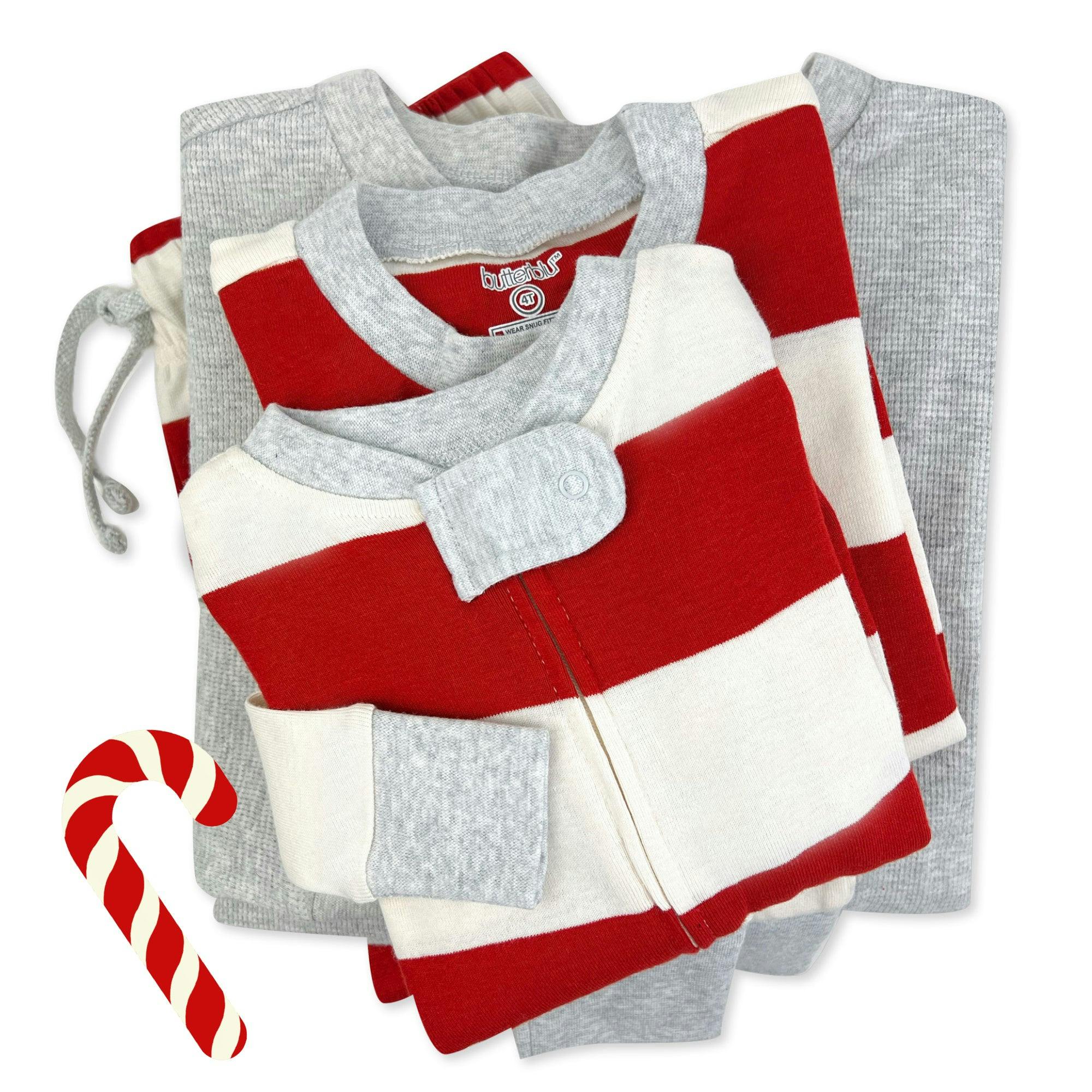 Matching Family Jammies Christmas Pajamas - Red Jumbo Stripe