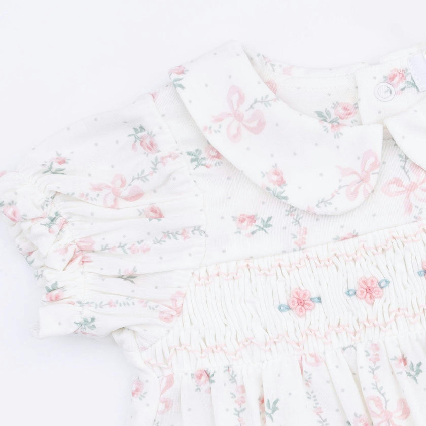 Dainty Buds and Bows - Smocked Dress Set