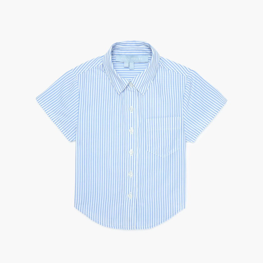 The Baby Beau Shirt - Blue/White Stripe